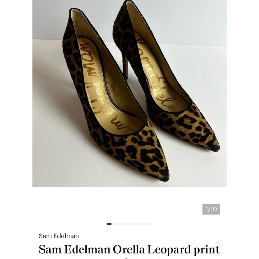 Sam Edelman Leopard Print Pointed-Toe Pumps - Brown/Black